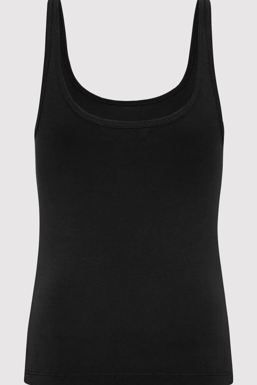Organic Cotton Slim Scoop Tank -|St. Agni Discount