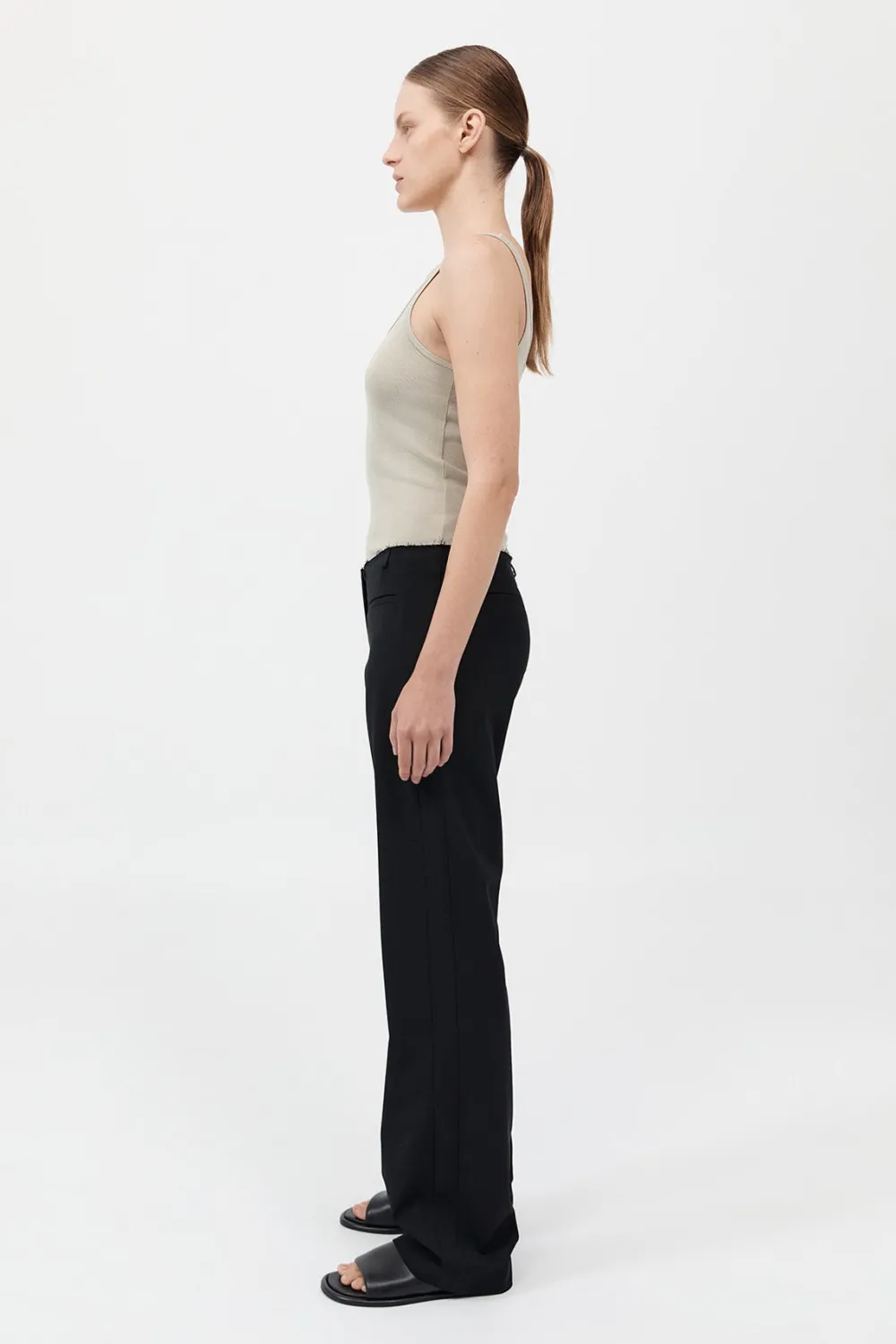 Organic Cotton Slim Scoop Tank -|St. Agni Best