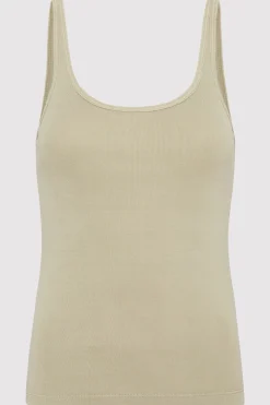 Organic Cotton Slim Scoop Tank -|St. Agni Best