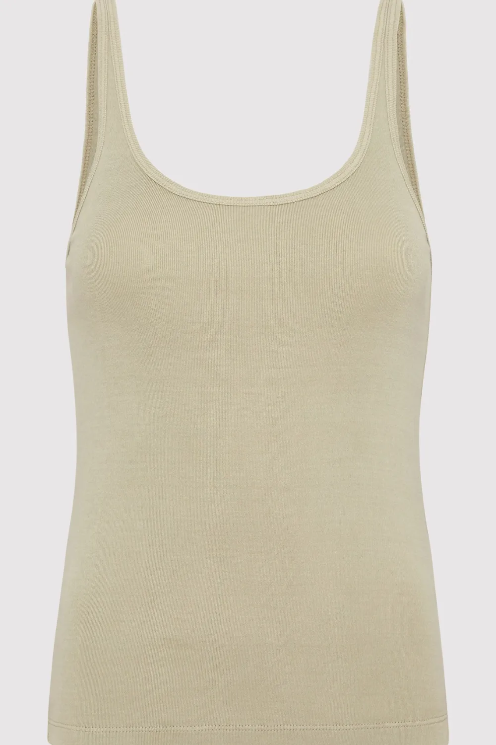 Organic Cotton Slim Scoop Tank -|St. Agni Best