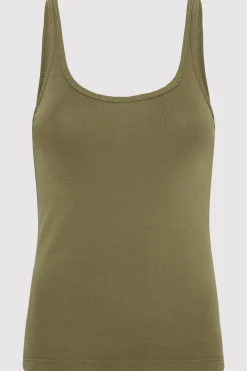 Organic Cotton Slim Scoop Tank -|St. Agni Outlet