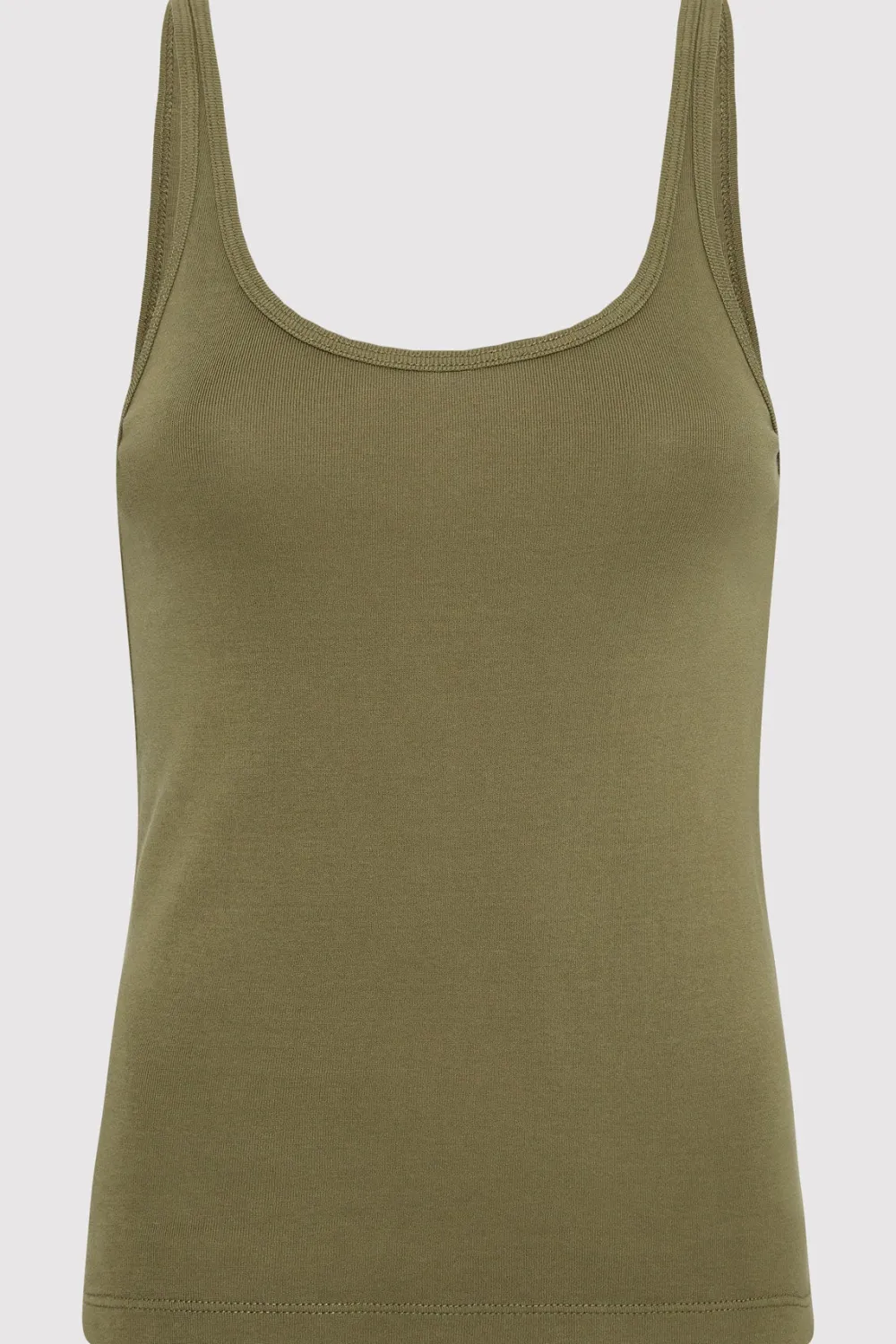 Organic Cotton Slim Scoop Tank -|St. Agni Outlet