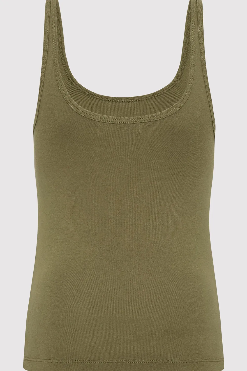Organic Cotton Slim Scoop Tank -|St. Agni Outlet