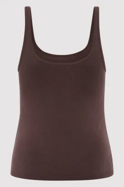 Organic Cotton Slim Scoop Tank -|St. Agni Sale