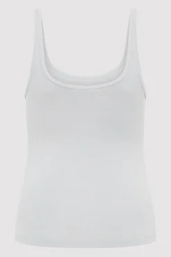 Organic Cotton Slim Scoop Tank -|St. Agni Online