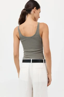 Organic Cotton Slim Scoop Tank -|St. Agni Cheap
