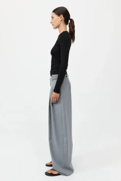 Organic Cotton Soft Rib Long Sleeve Top -|St. Agni New