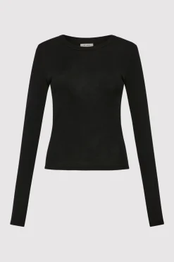 Organic Cotton Soft Rib Long Sleeve Top -|St. Agni New