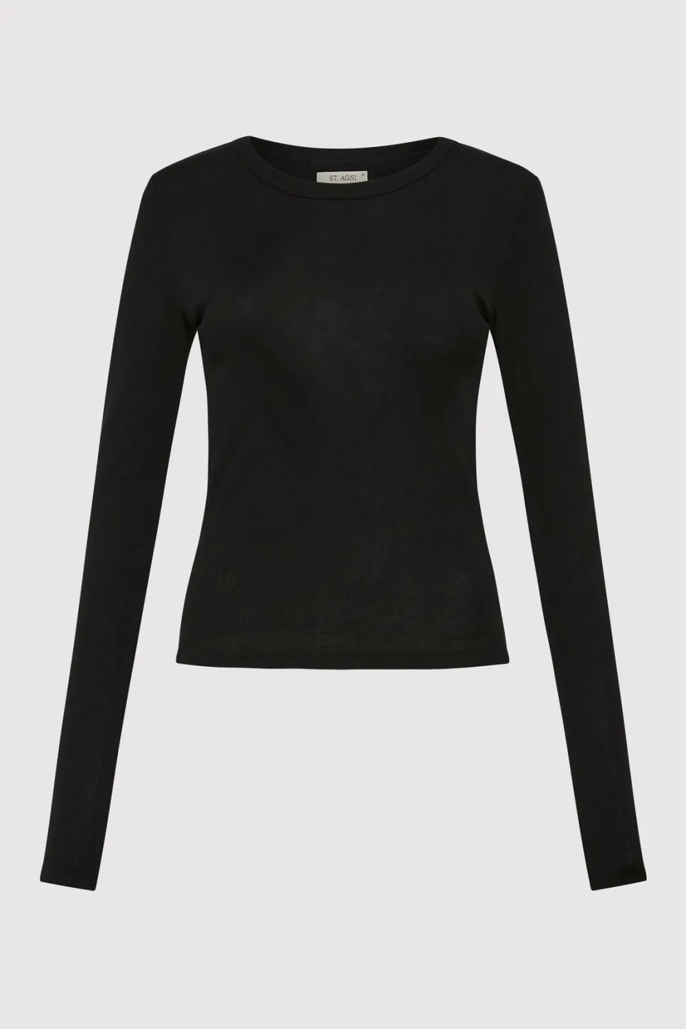Organic Cotton Soft Rib Long Sleeve Top -|St. Agni New