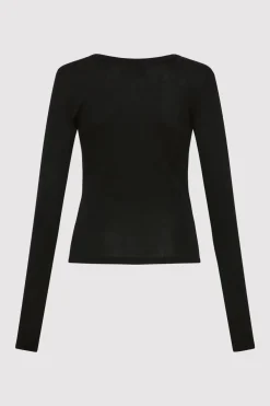 Organic Cotton Soft Rib Long Sleeve Top -|St. Agni New