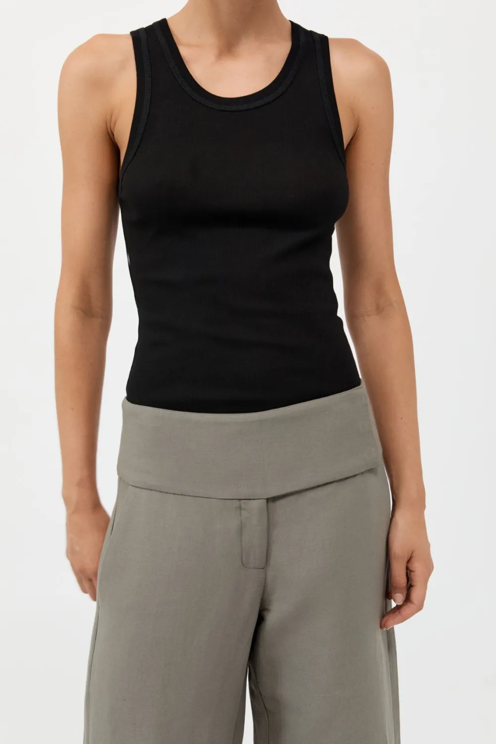 Organic Cotton Soft Rib Singlet -|St. Agni Best Sale