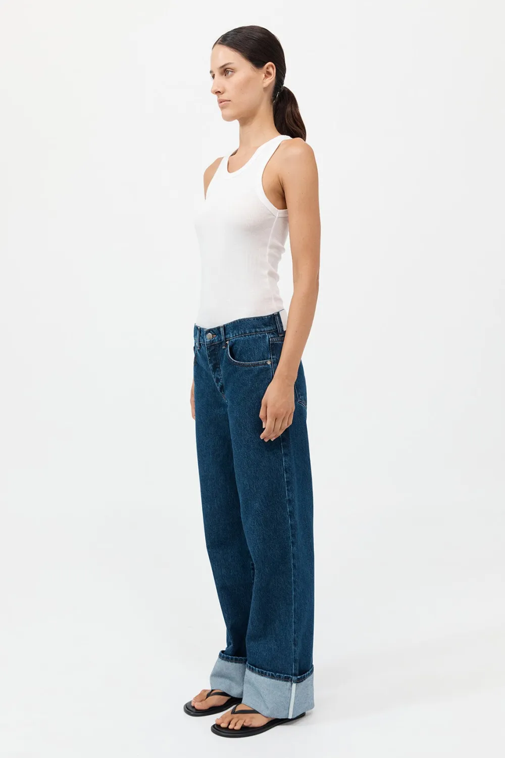 Organic Cotton Soft Rib Singlet -|St. Agni Outlet