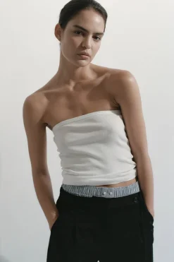 Organic Cotton Strapless Top -|St. Agni Discount