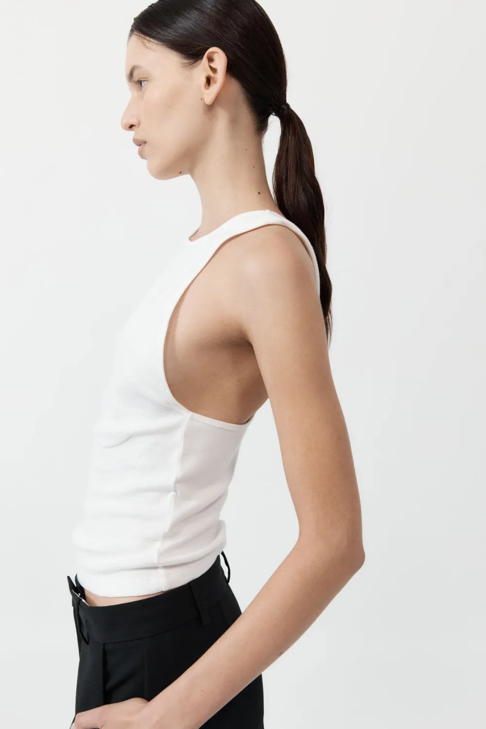 Organic Cotton V Back Tank -|St. Agni Best