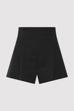 Paperbag Waist Shorts - Black|St. Agni Cheap