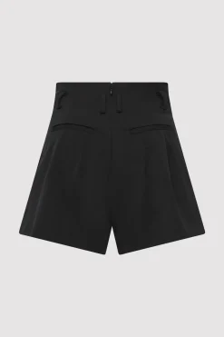 Paperbag Waist Shorts - Black|St. Agni Cheap