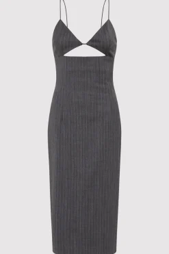 Pinstripe Bra Dress - Stone Blue Stripe|St. Agni Cheap