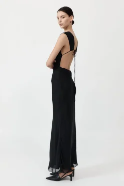 Pinstripe Silk Maxi Dress -|St. Agni Cheap