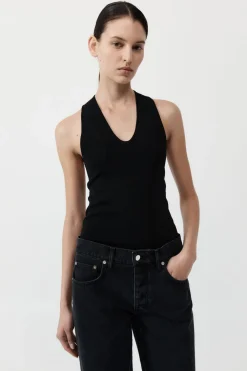 Plunge Neck Knit Top -|St. Agni Clearance