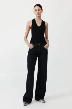 Plunge Neck Knit Top -|St. Agni Clearance
