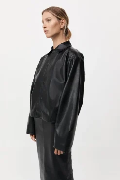 PRE-ORDER: Cocoon Leather Jacket -|St. Agni New