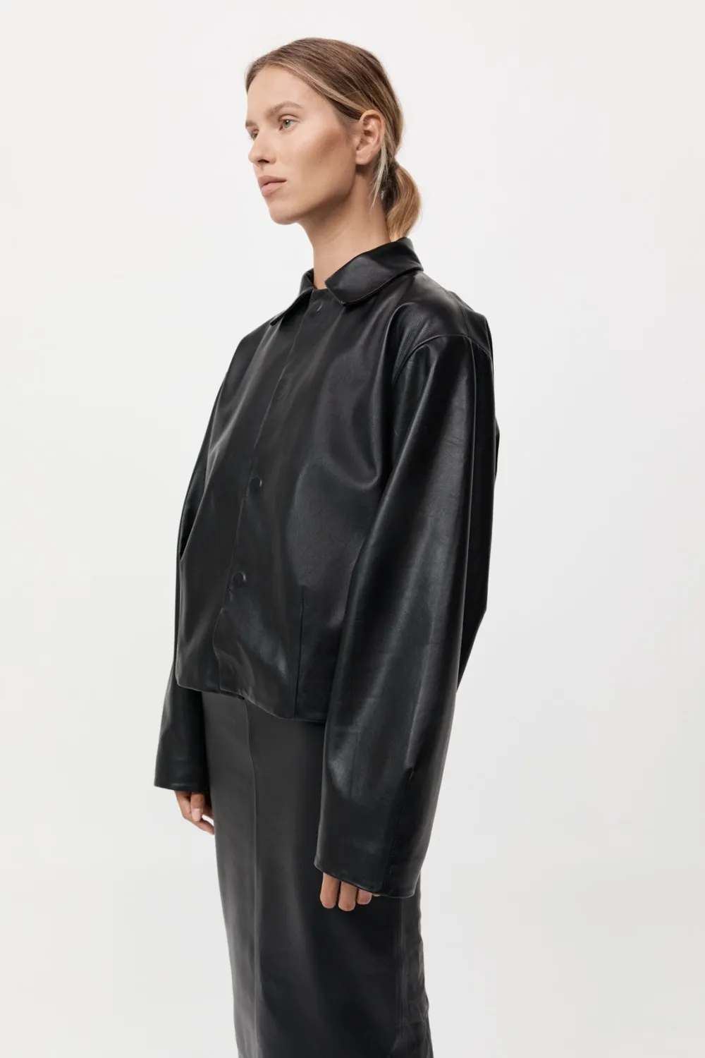 PRE-ORDER: Cocoon Leather Jacket -|St. Agni New