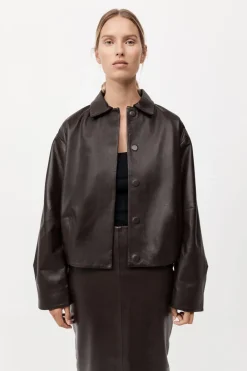 PRE-ORDER: Cocoon Leather Jacket -|St. Agni Best Sale