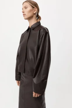 PRE-ORDER: Cocoon Leather Jacket -|St. Agni Best Sale