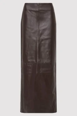 PRE-ORDER: Leather Column Skirt -|St. Agni Shop
