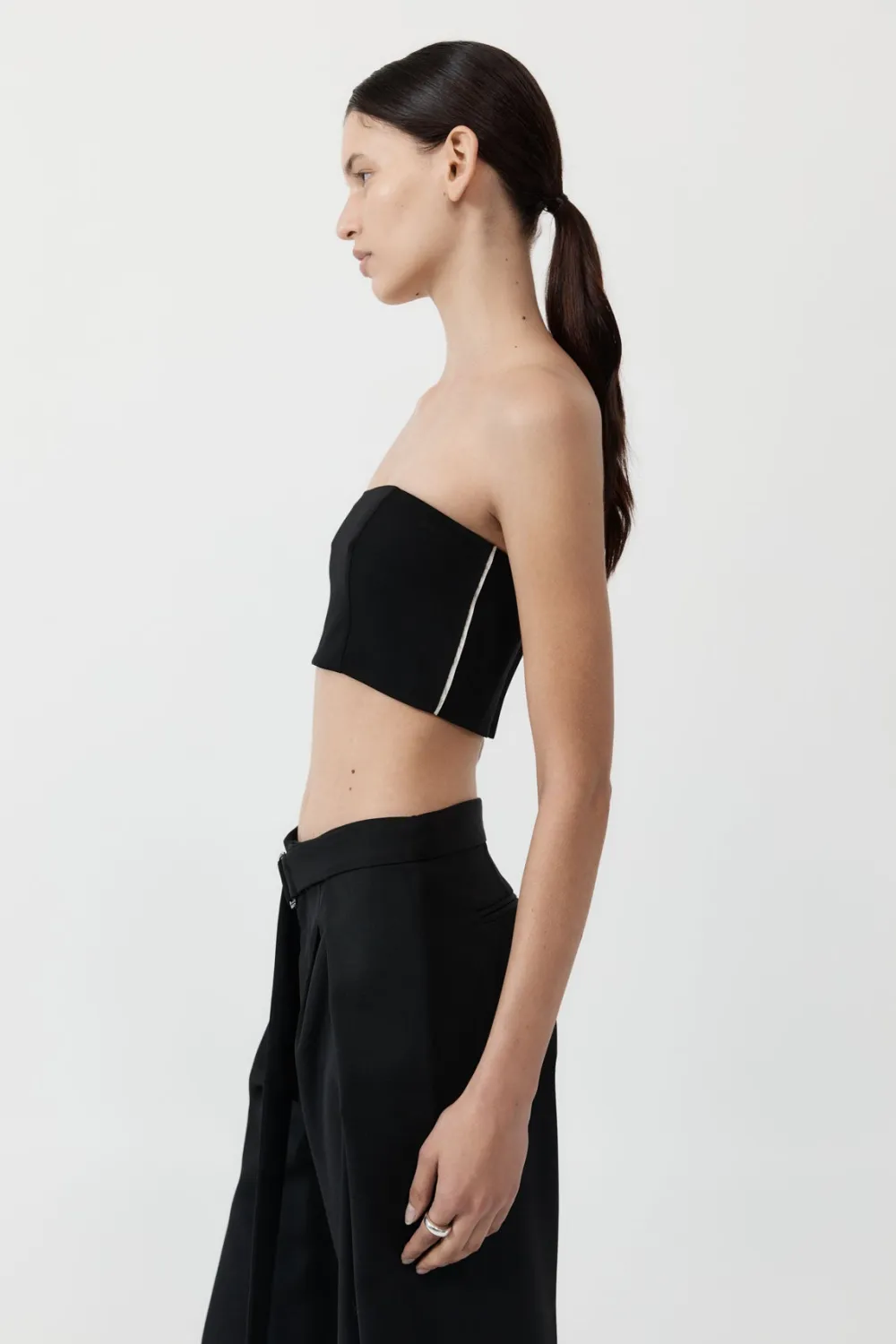 Raw Edge Bodice - Black|St. Agni Sale