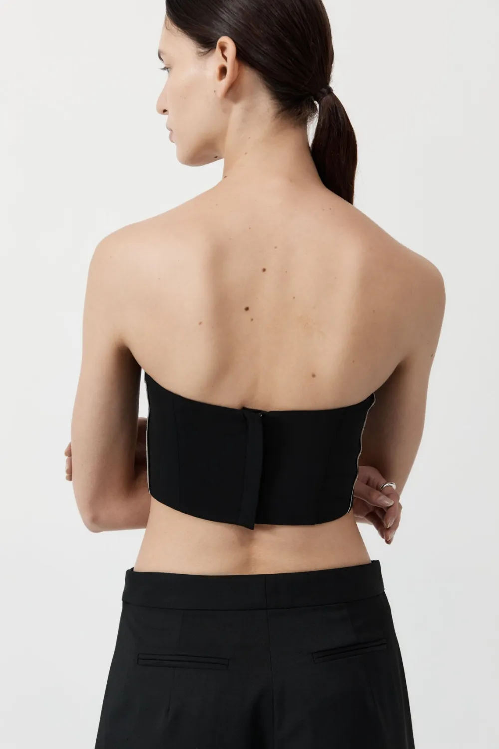 Raw Edge Bodice - Black|St. Agni Sale