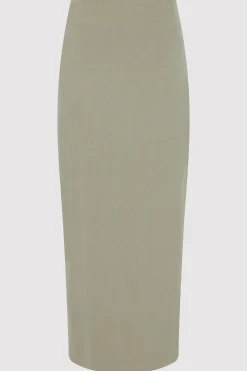 Raw Edge Column Maxi Skirt -|St. Agni Discount