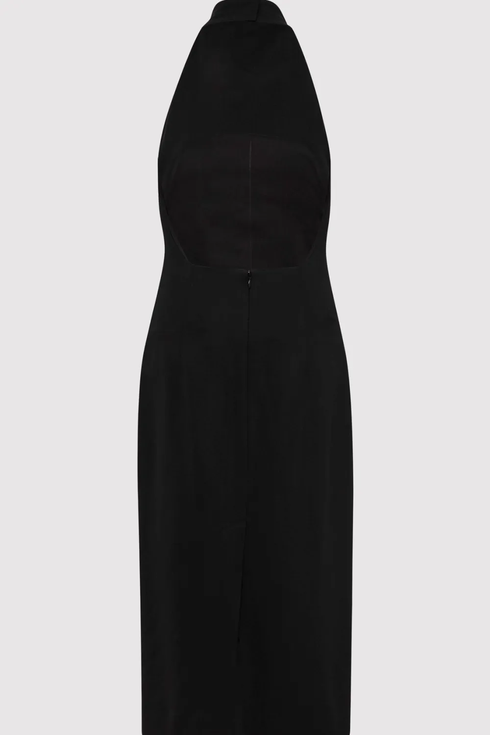 Raw Edge Halter Dress - Black|St. Agni Best