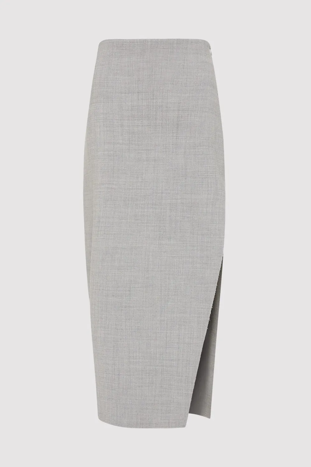 Raw Hem Midi Skirt - Grey Heather|St. Agni Cheap
