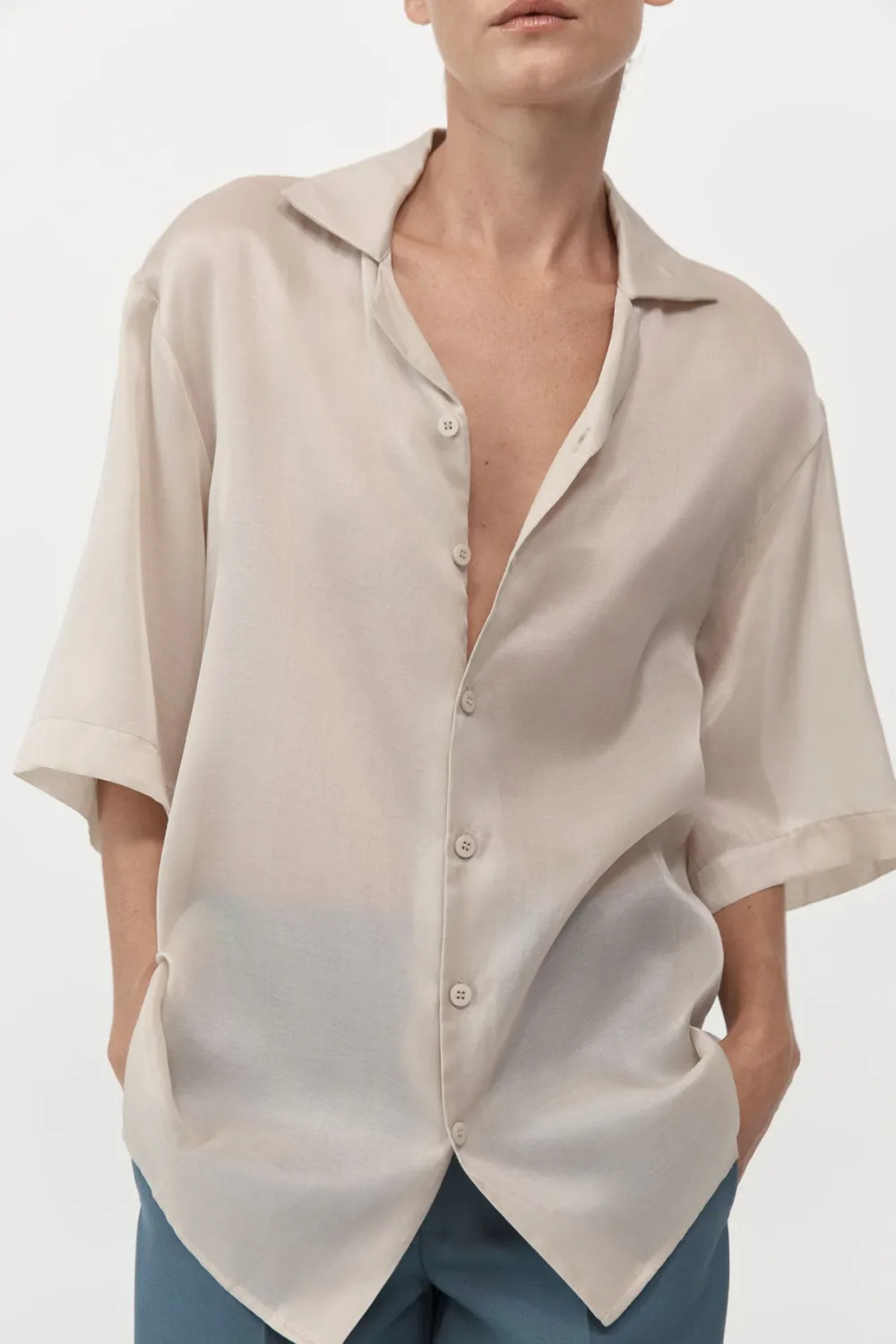 Relaxed Collar Shirt -|St. Agni Clearance