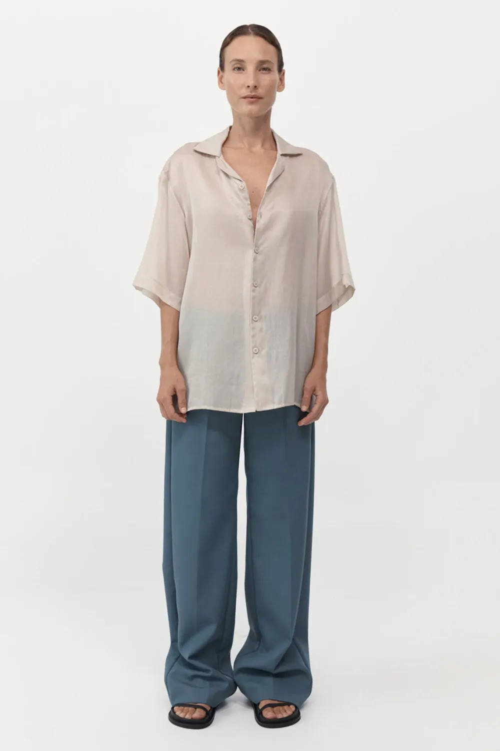 Relaxed Collar Shirt -|St. Agni Clearance