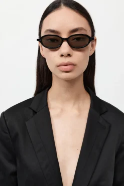 90s Slim Oval Sunglasses -|St. Agni Flash Sale