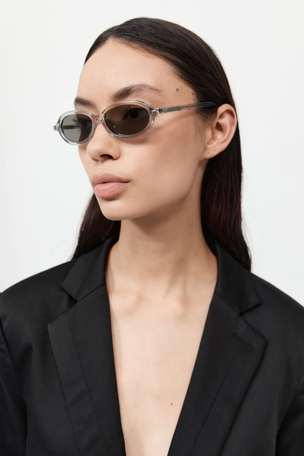 90s Slim Oval Sunglasses -|St. Agni Online