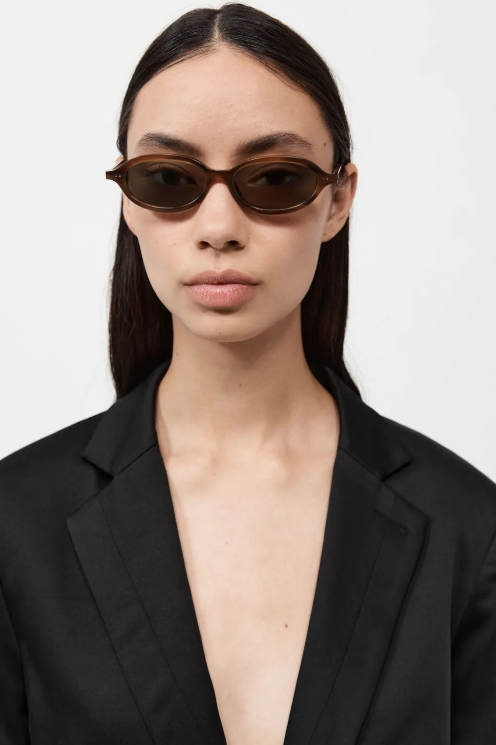 90s Slim Oval Sunglasses -|St. Agni Hot