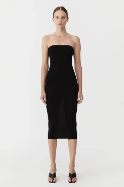 90s Strapless Knit Midi Dress -|St. Agni Store