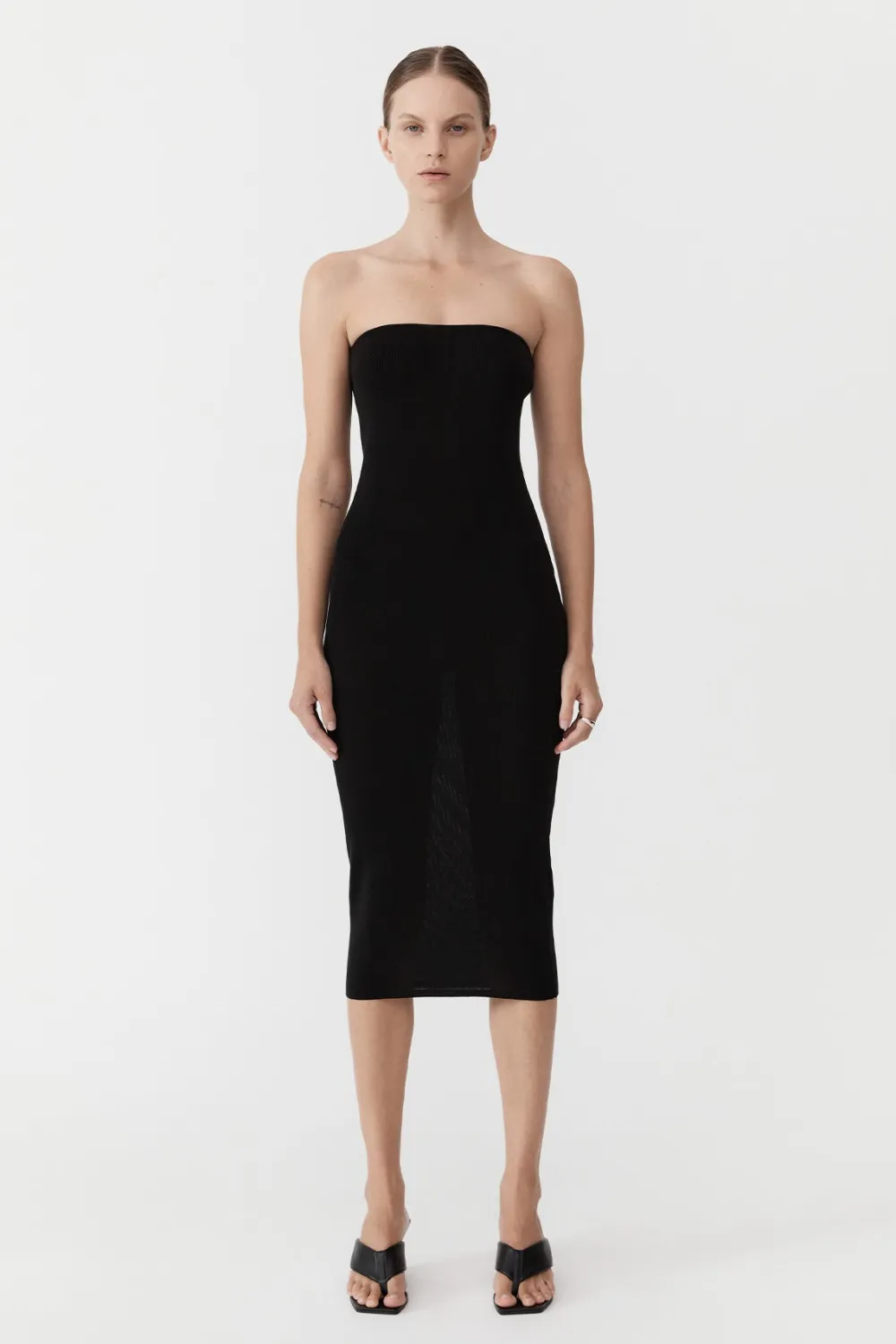 90s Strapless Knit Midi Dress -|St. Agni Store