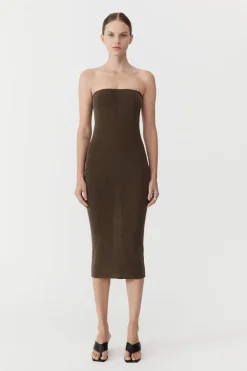 90s Strapless Knit Midi Dress -|St. Agni Shop