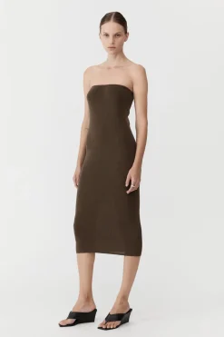 90s Strapless Knit Midi Dress -|St. Agni Shop