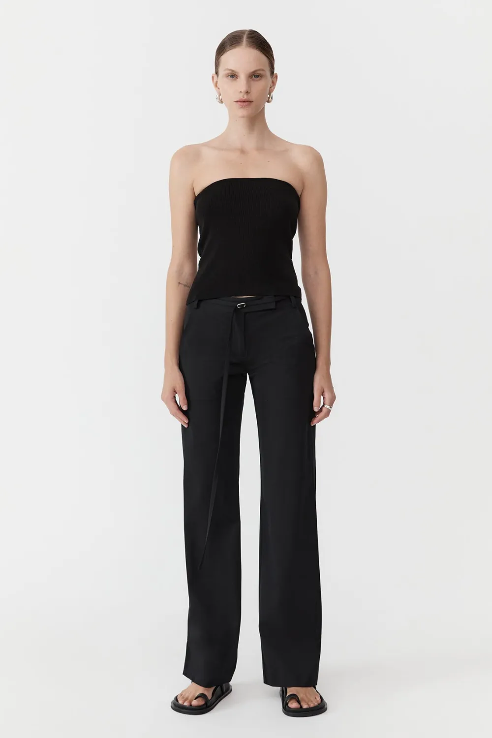90s Strapless Knit Top - Black|St. Agni Discount