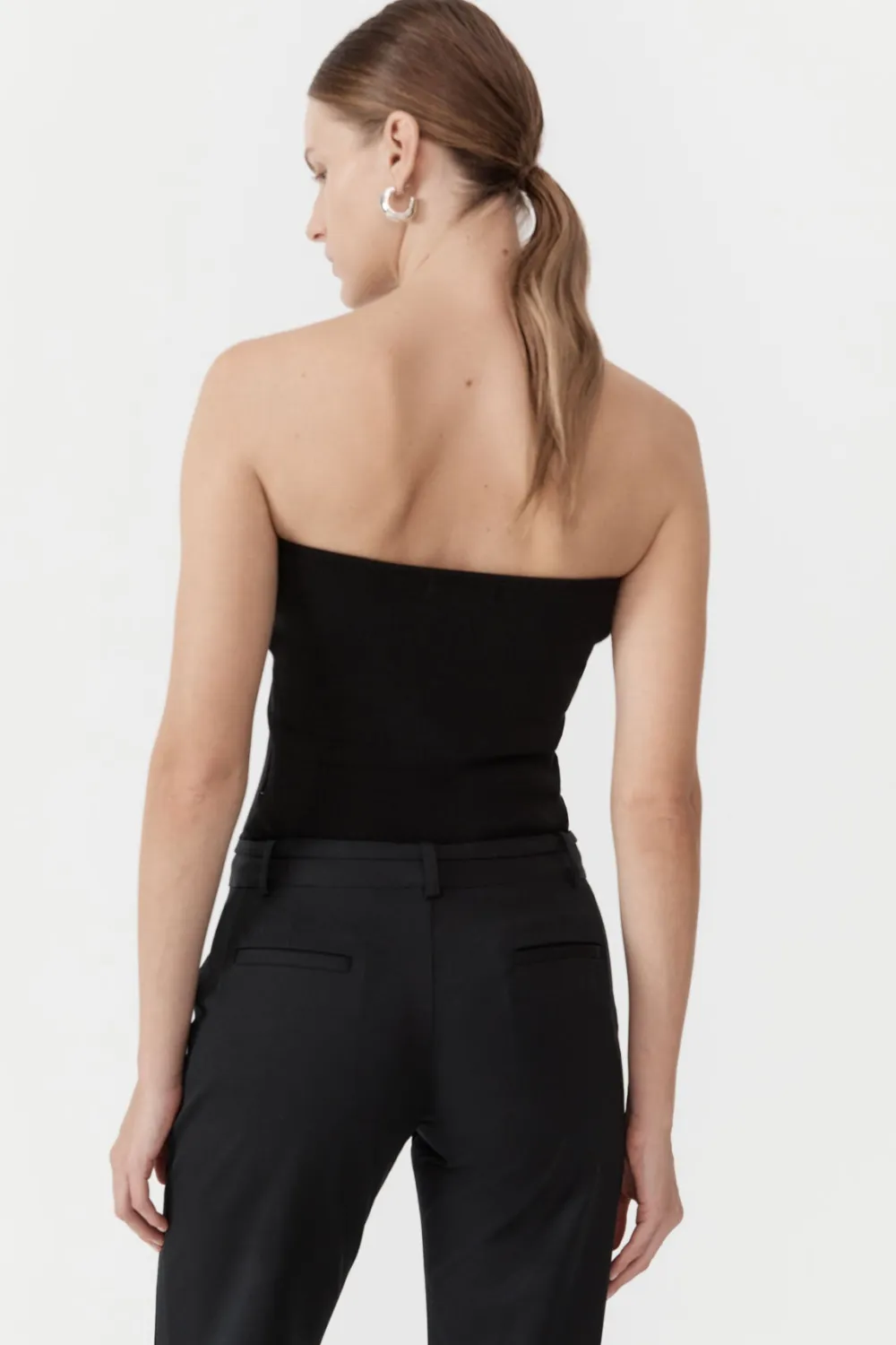 90s Strapless Knit Top - Black|St. Agni Discount