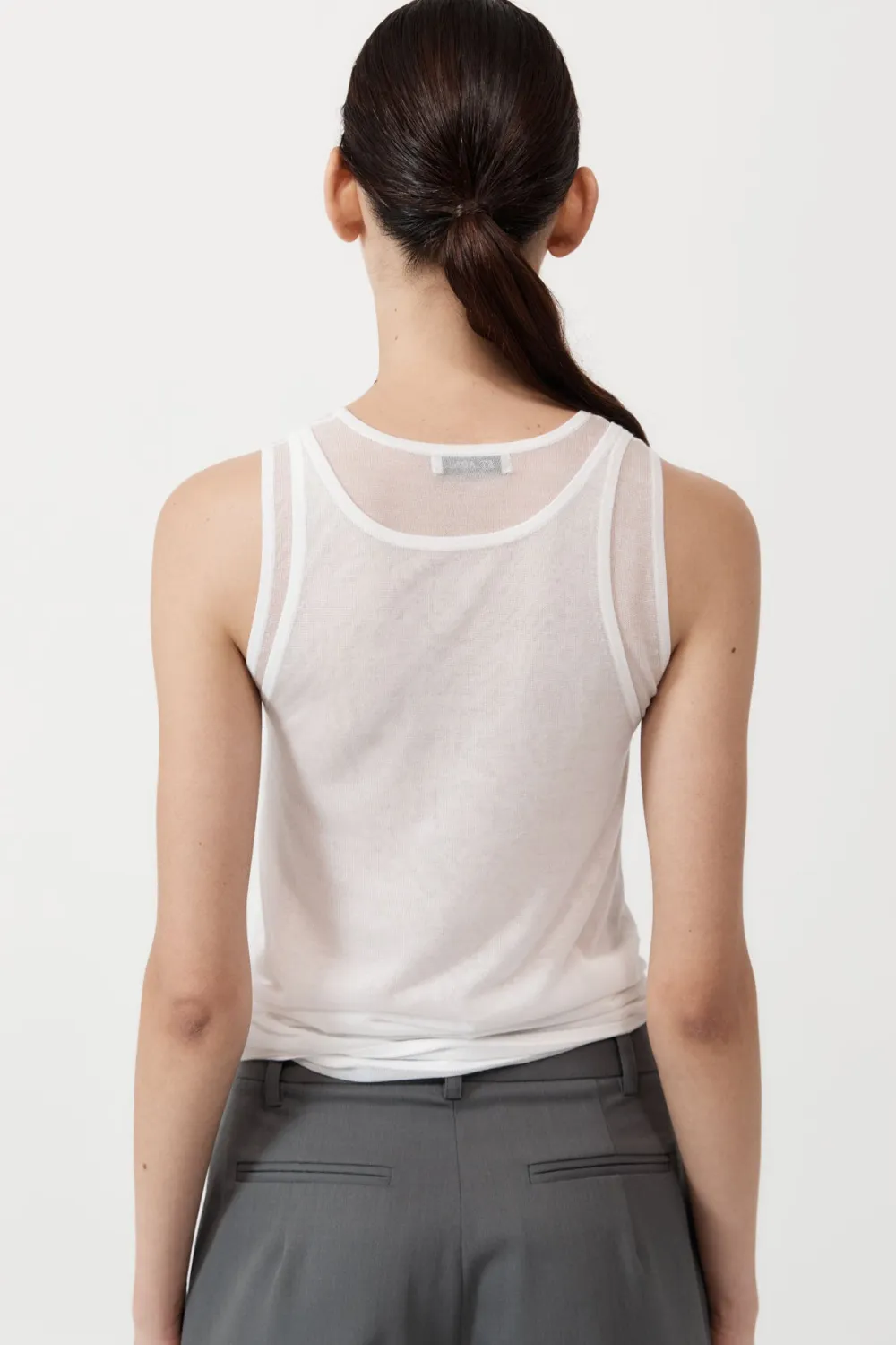 Semi Sheer Double Layer Tank -|St. Agni Online