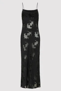 Semi Sheer Floral Dress -|St. Agni Discount