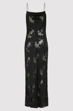 Semi Sheer Floral Dress -|St. Agni Discount
