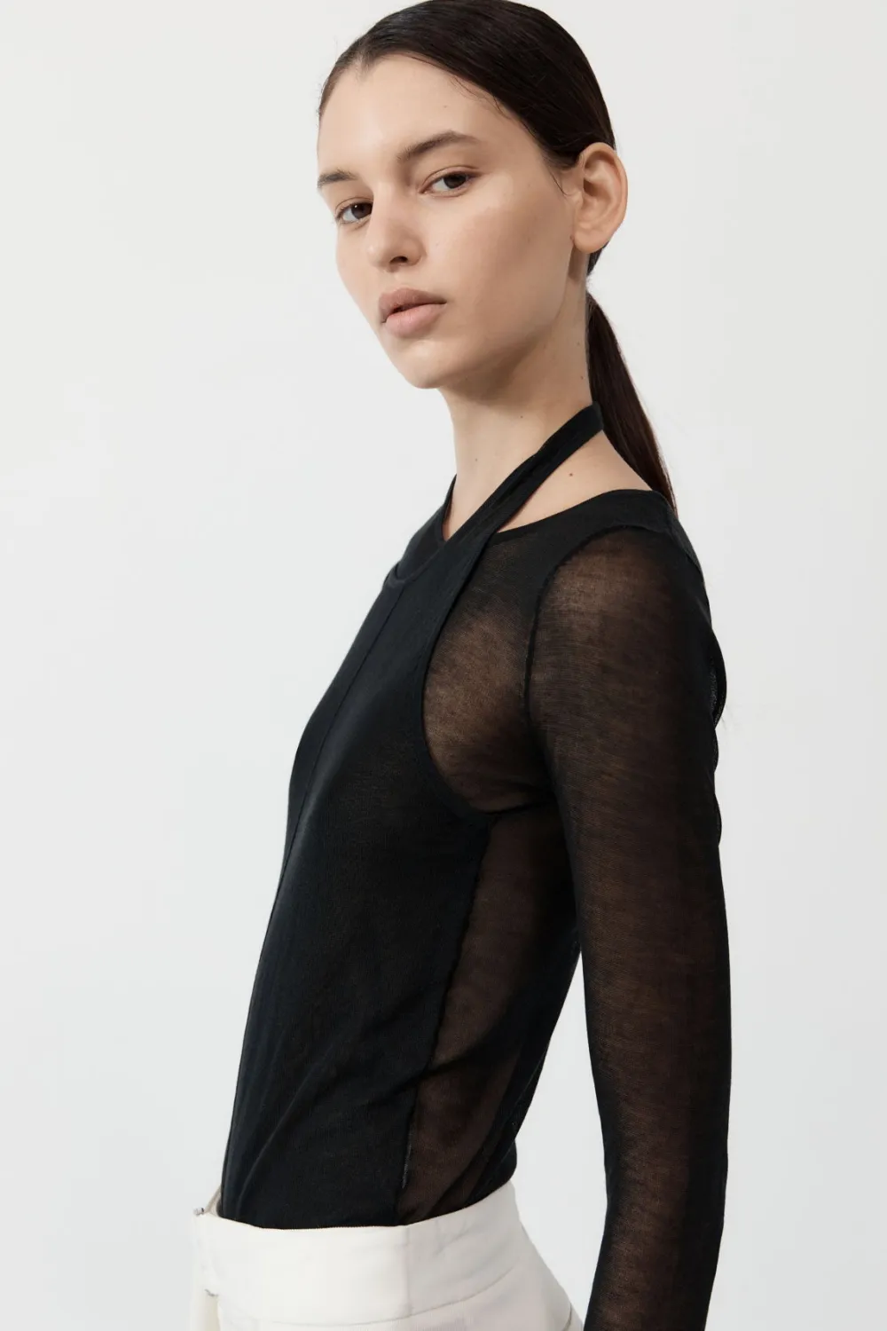 Semi Sheer Loop Top -|St. Agni Best Sale
