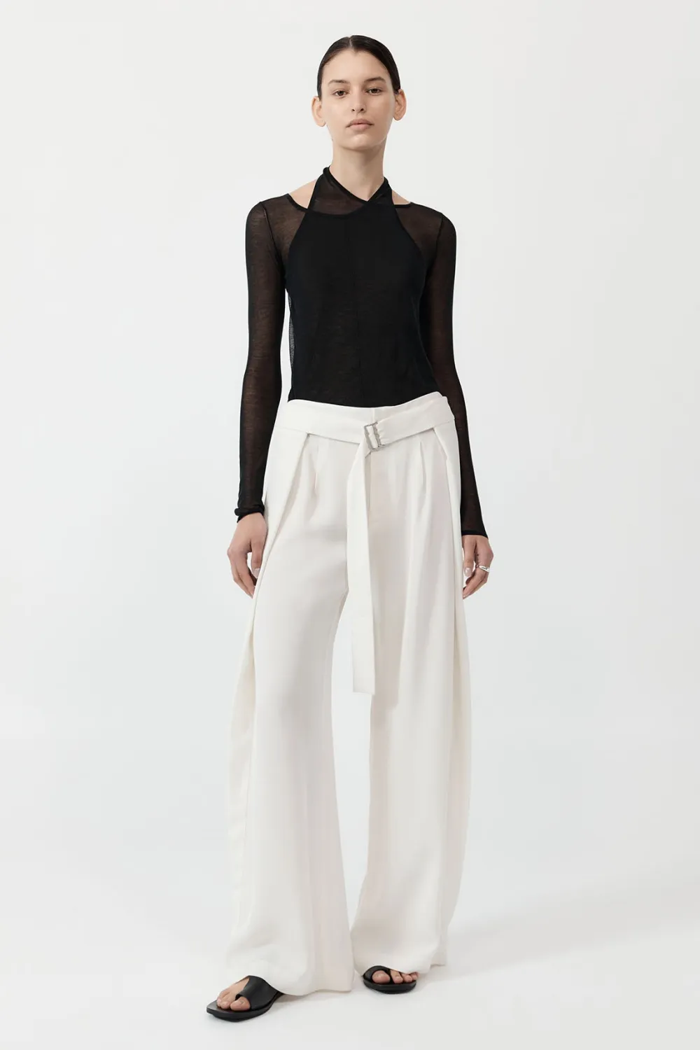 Semi Sheer Loop Top -|St. Agni Best Sale